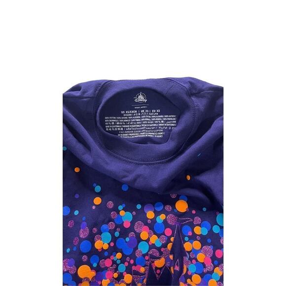 Disneyland Resort Unisex Purple Sparkle Glitter Castle Jersey Pullover Top XS - Picture 11 of 16